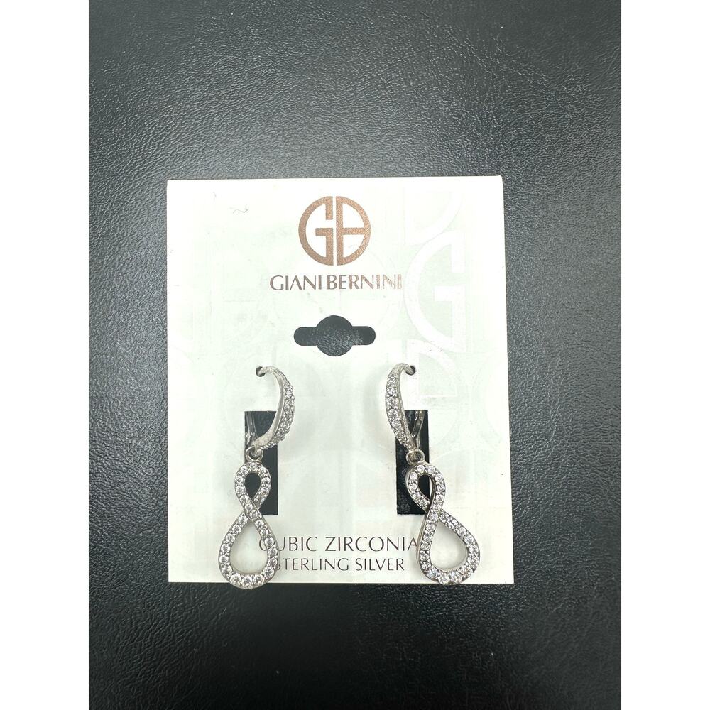 Giani Bernini Cubic Zirconia Infinity Drop Earrings Sterling Silver $100
